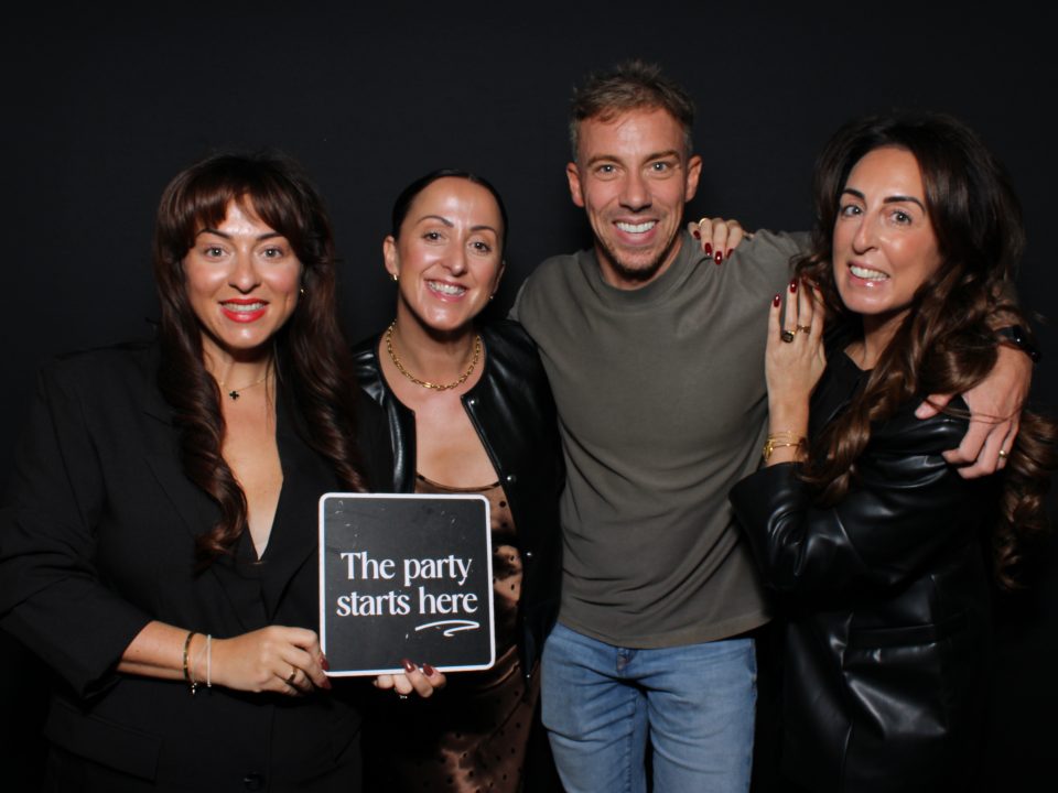 Dan from Pro-Pose Entertainment with Natalie Cassidy and her nieces at Hertford House.